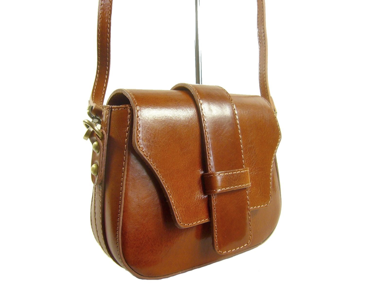 Collection Esprit Cuir GEA mini sac trotteur cognac cuir