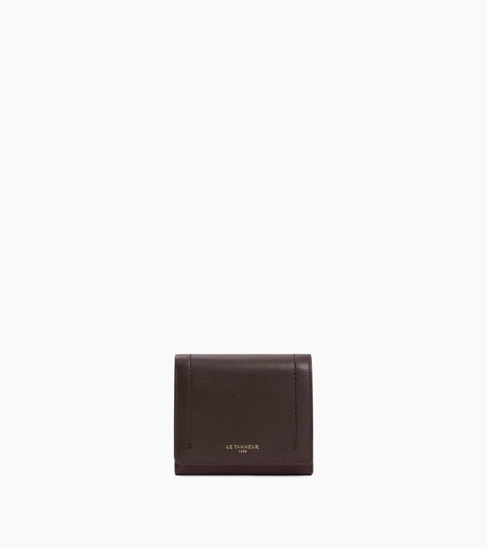 Le Tanneur Louison petit portefeuille cuir Brown Arabica