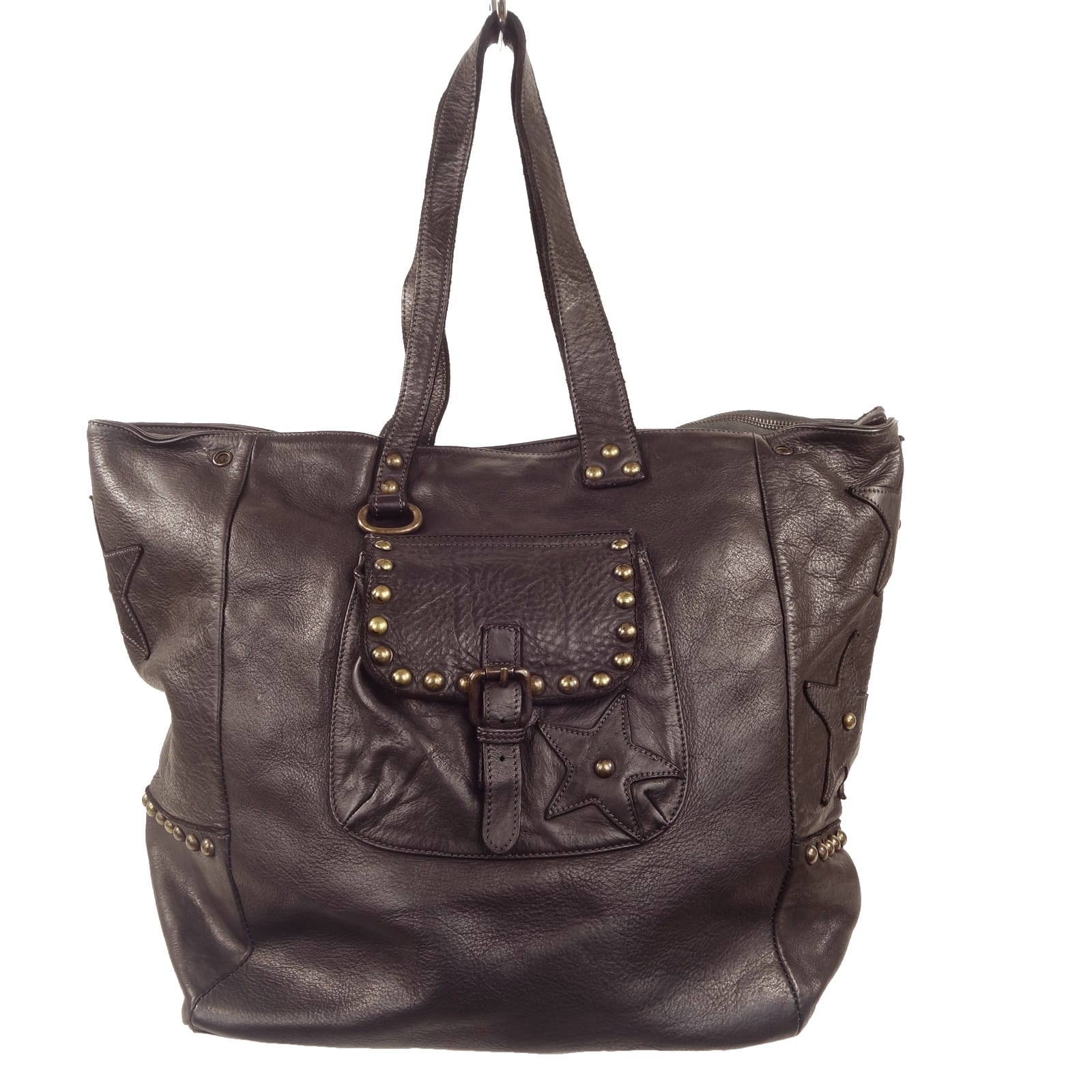 Collection Esprit Cuir Lili cabas cuir marron vintage 17 pouces