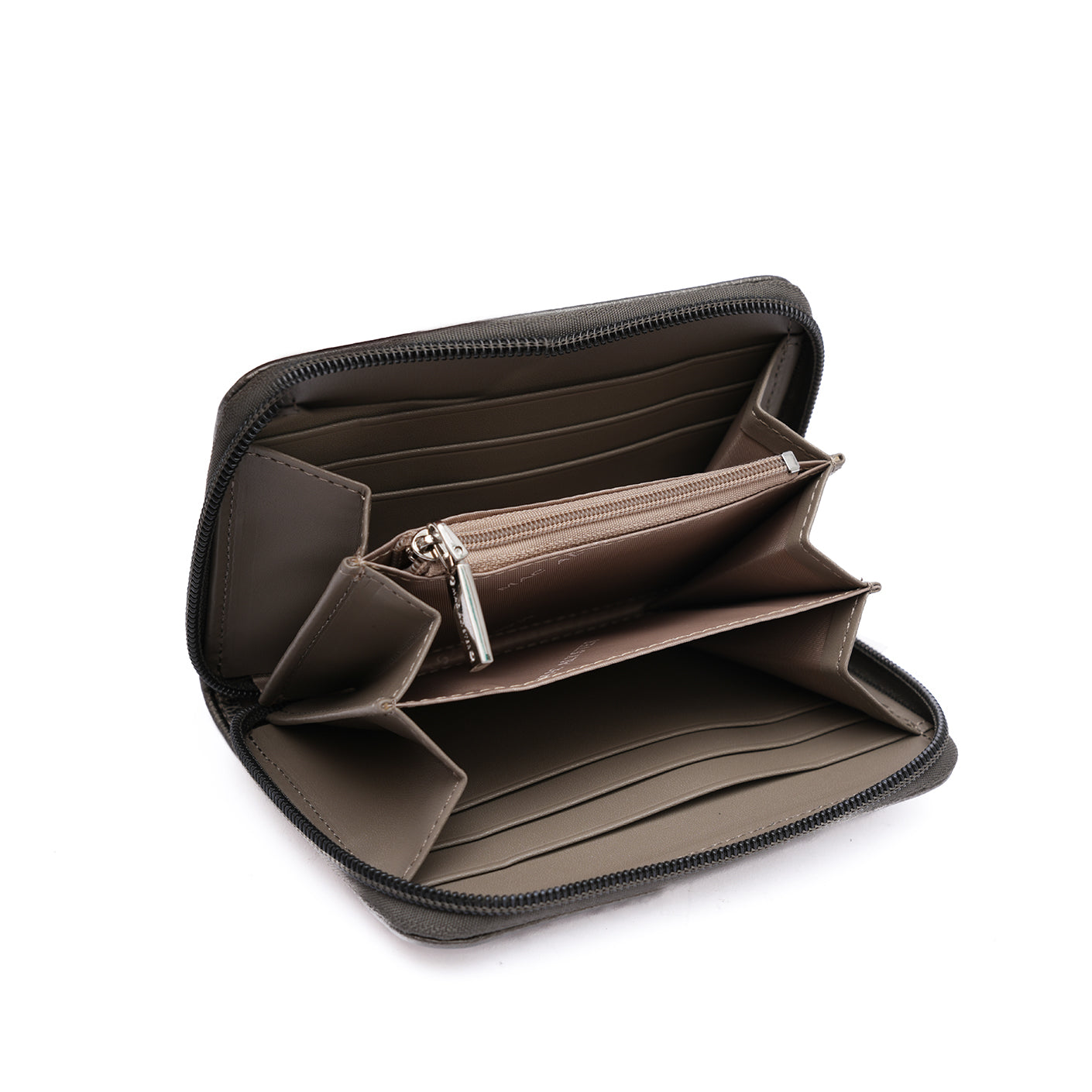 MAC ALYSTER Petite maroquinerie porte-monnaie zippé Taupe