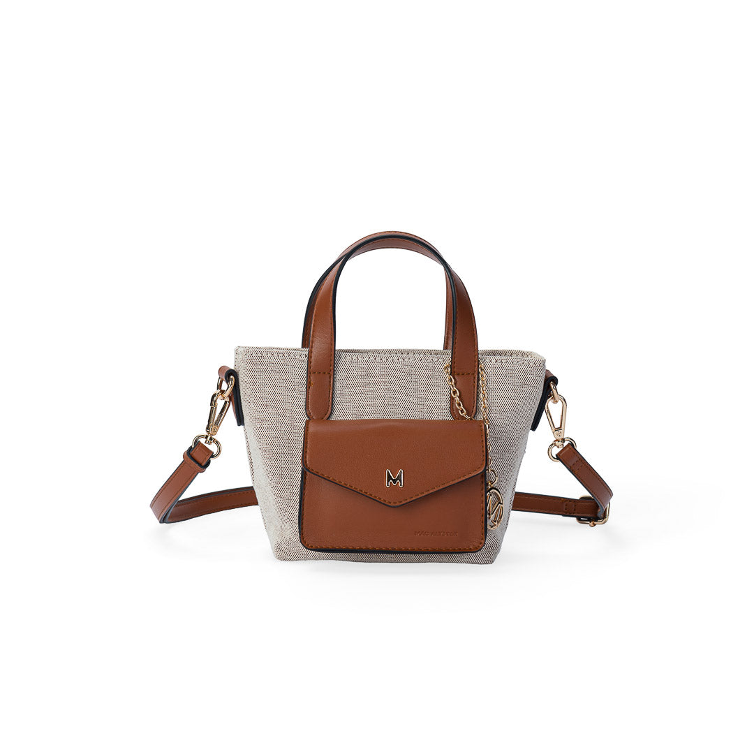 MAC ALYSTER MISS BOHEME Mini Sac Lin Noir 22 cm