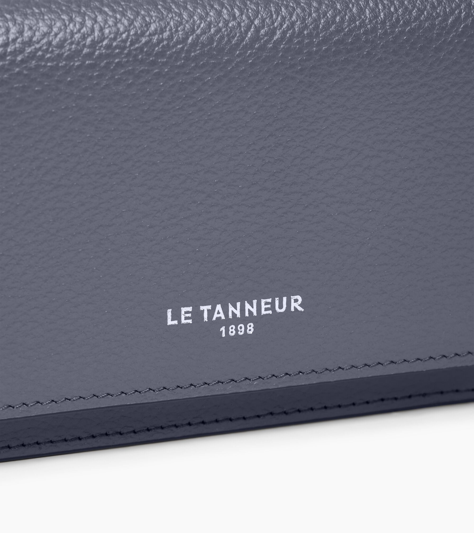 Le Tanneur Louison porte-cartes cuir grainé bleu