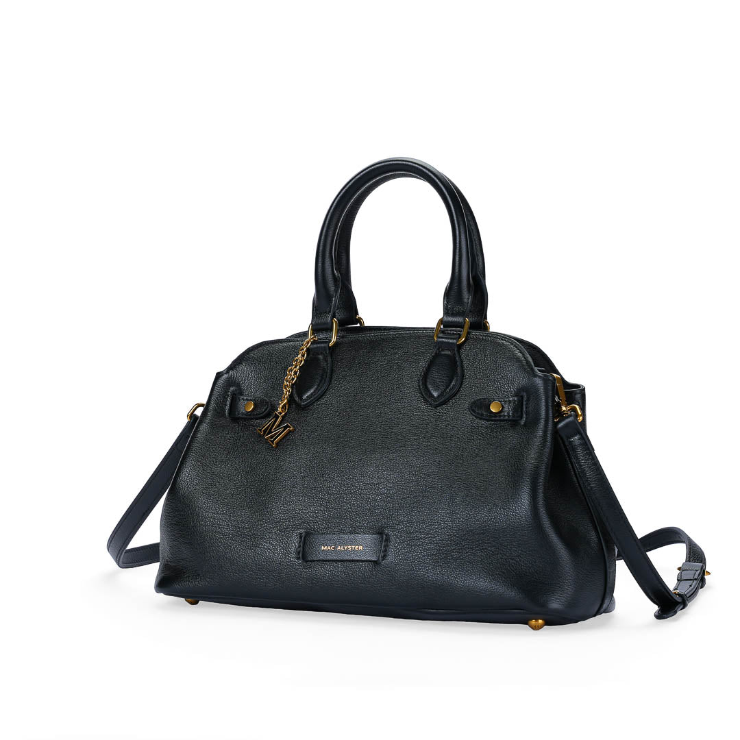 MAC ALYSTER VALERIA Sac à main Daim Cognac cuir 32,5 cm