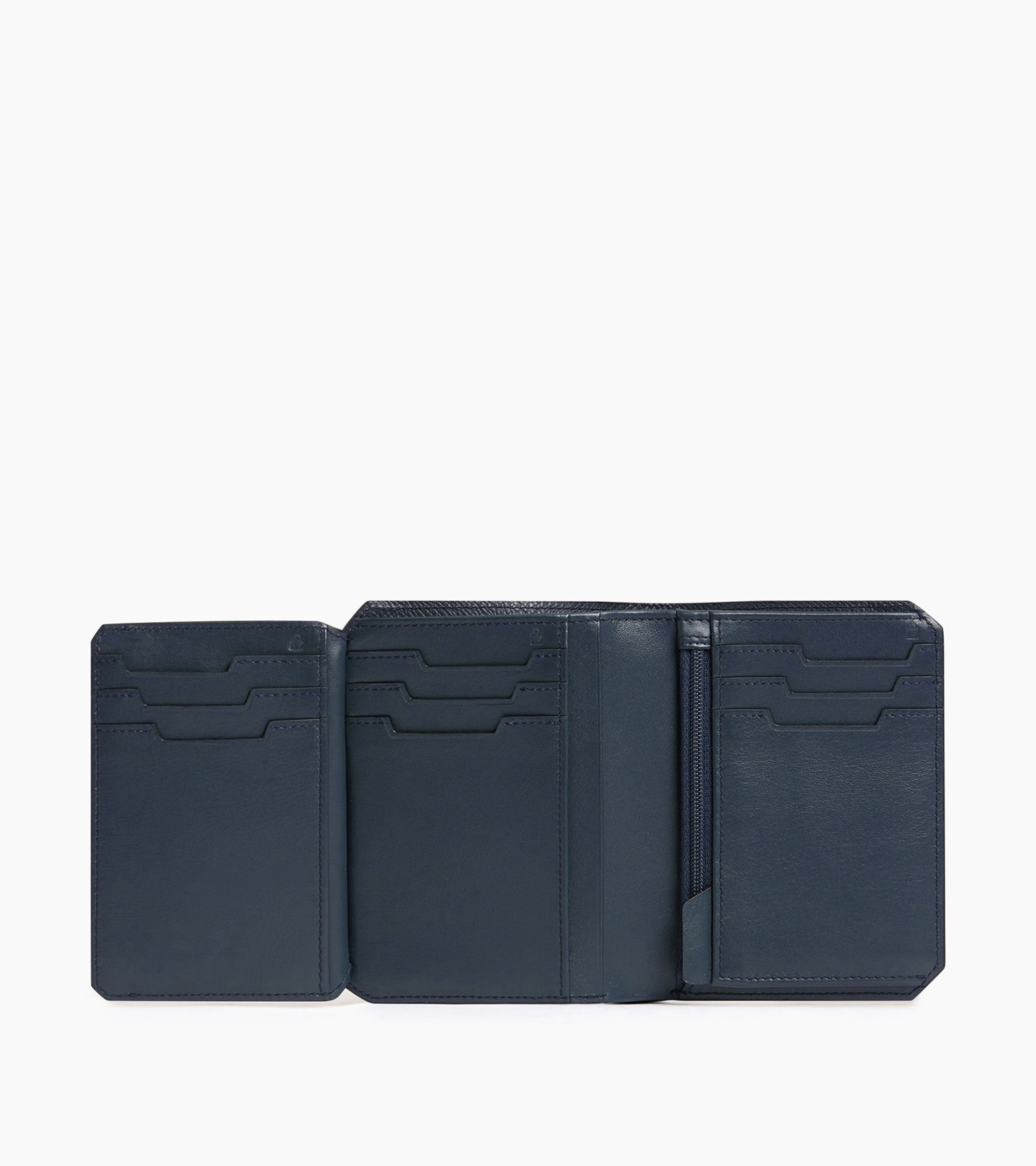 Le Tanneur Gaston portefeuille vertical cuir bleu Crépuscule
