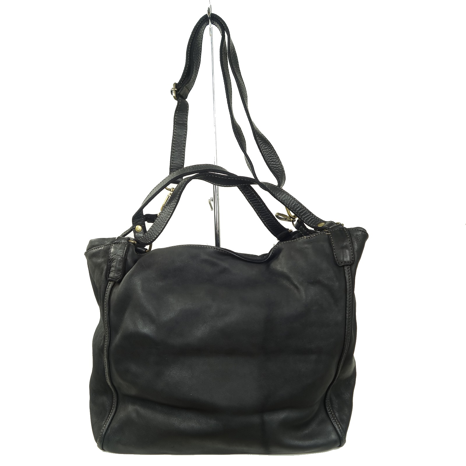 Collection Esprit Cuir Davy cabas cuir noir vintage A4