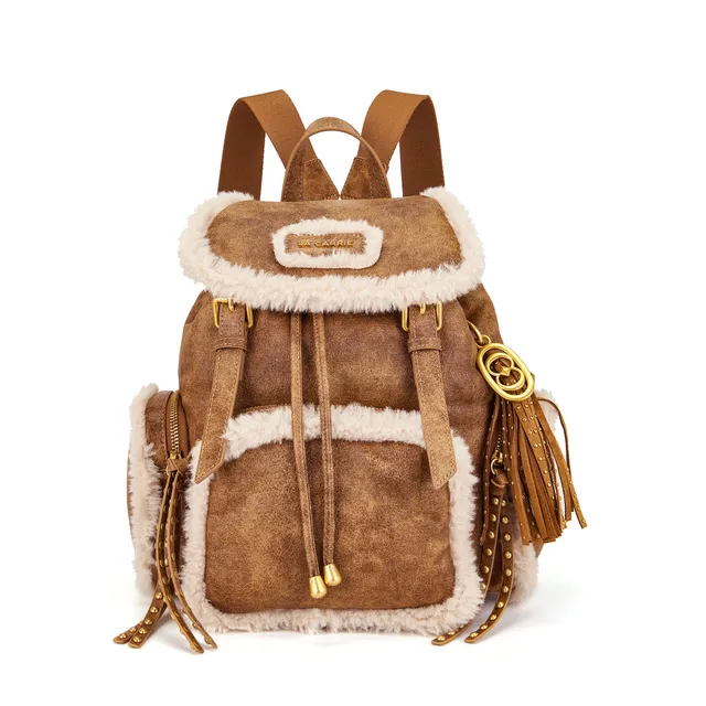 La Carrie Warmtouch sac à dos cuoio 27 cm éco-mouton