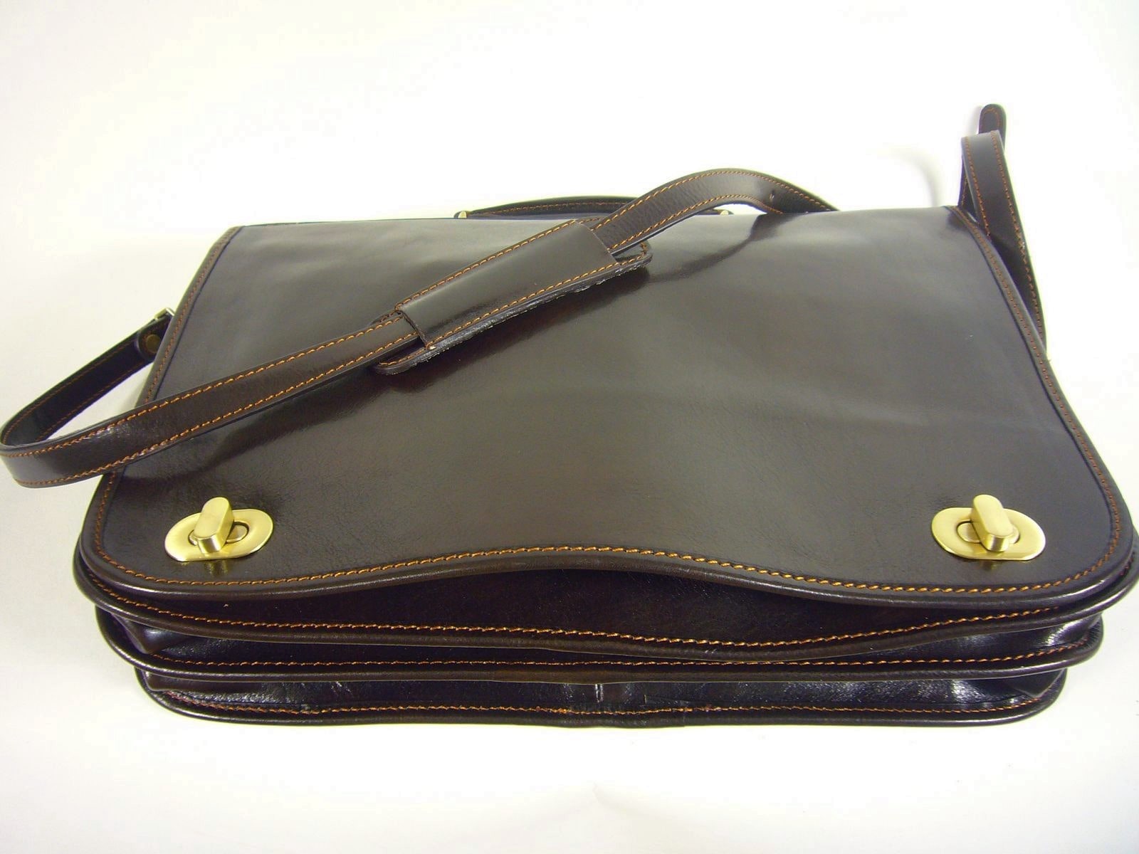 Collection Esprit Cuir Giacomo cartable cuir brun A4 15 pouces