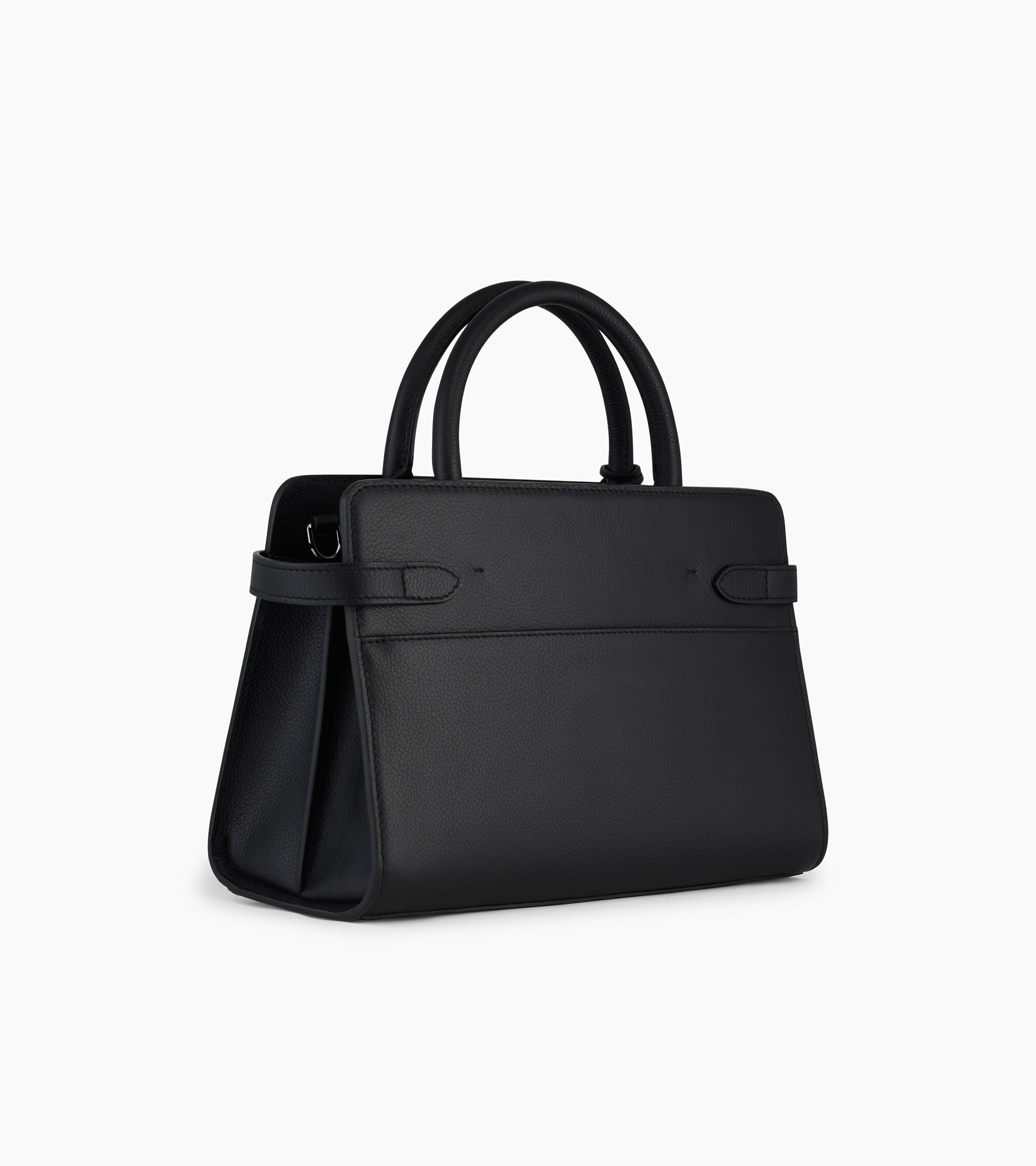 Le Tanneur Emilie sac à main moyen cuir grainé noir