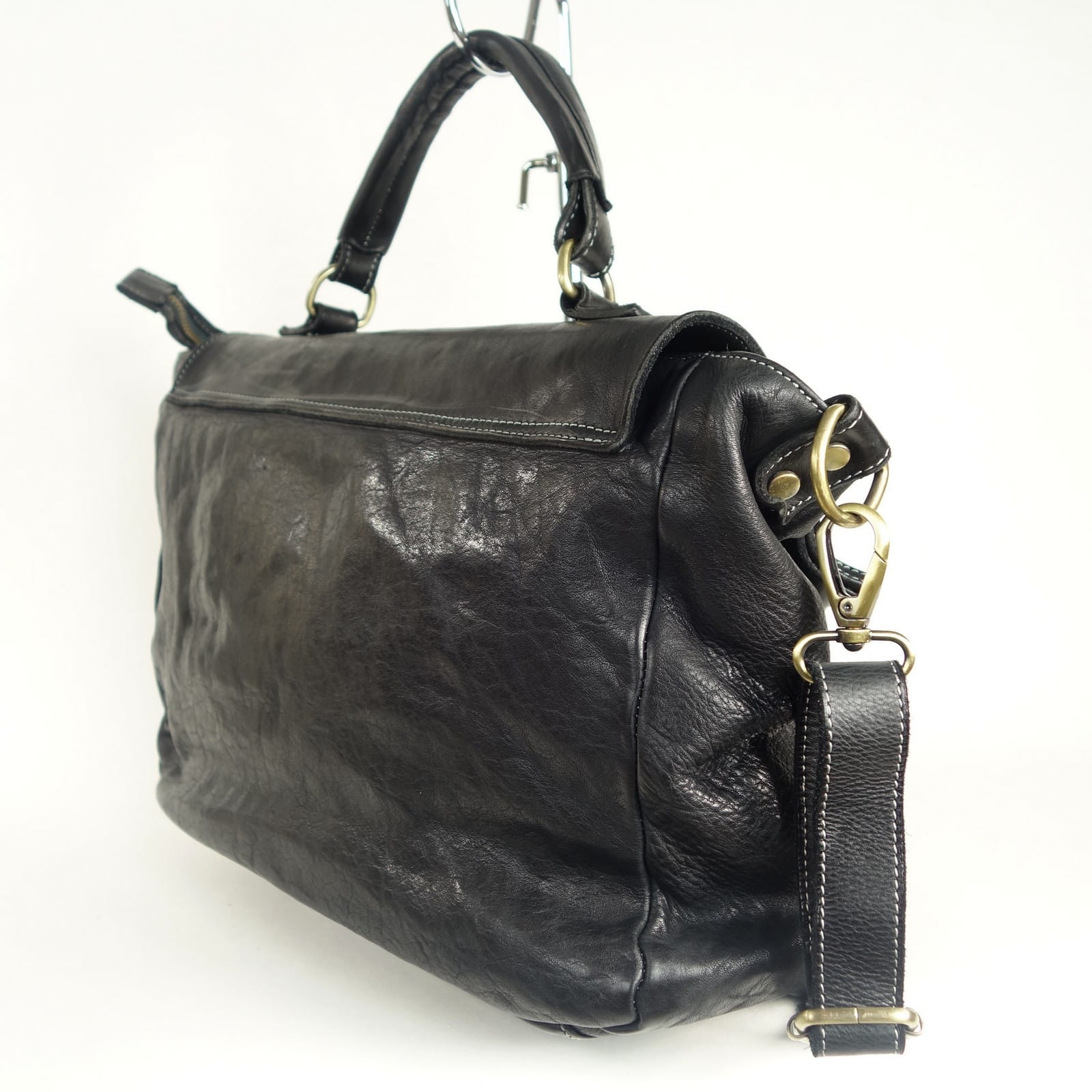 Collection Esprit Cuir TONI sac homme cuir noir vintage PC