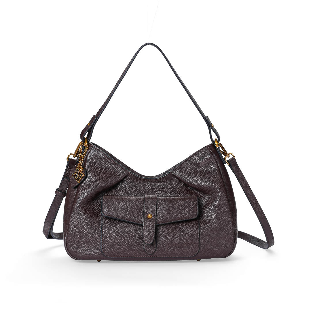 MAC ALYSTER ODALIA sac besace Marron Cognac cuir 31 cm