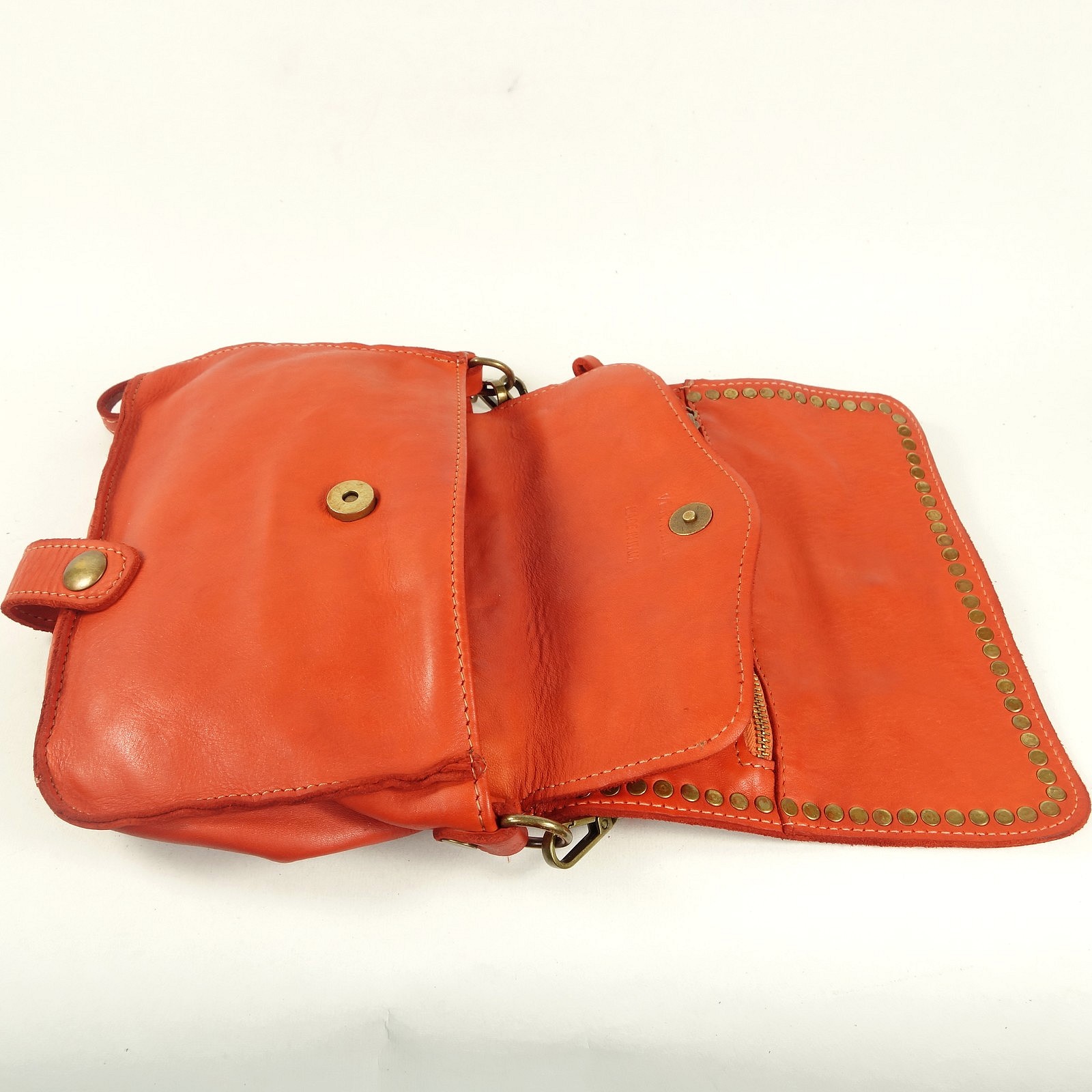 Collection Esprit Cuir GENA mini pochette cuir orange