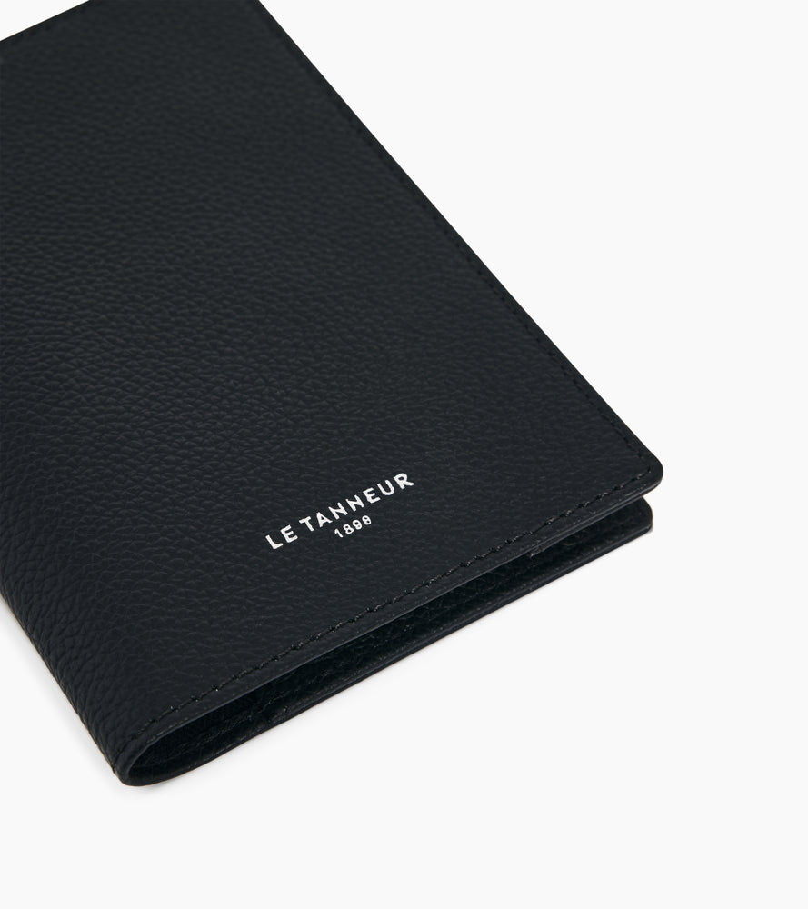 Le Tanneur porte-passeport cuir grainé Black