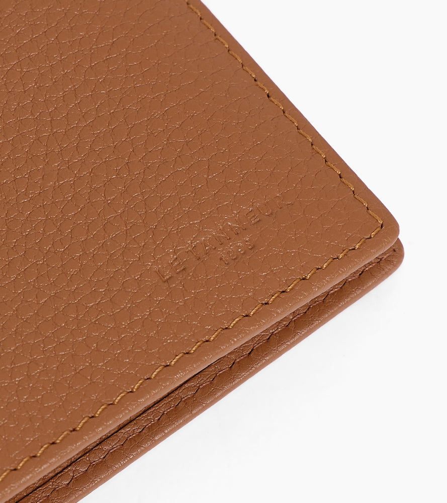 Le Tanneur Charles portefeuille cuir grainé marron tan