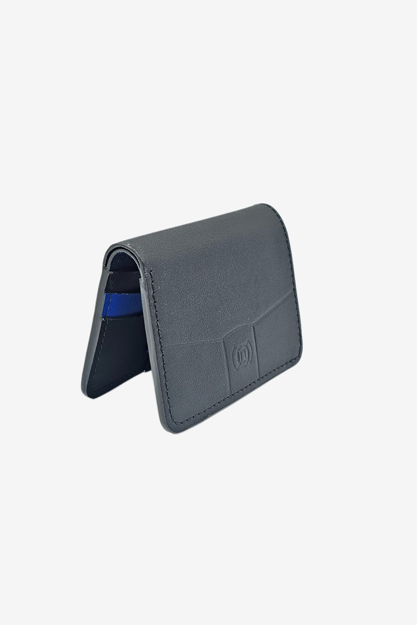 Nodie's Arsène portefeuille cuir noir intérieur bleu