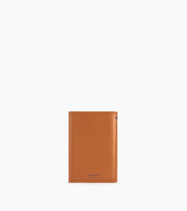 Le Tanneur Martin grand portefeuille cuir lisse vertical Brown Tan
