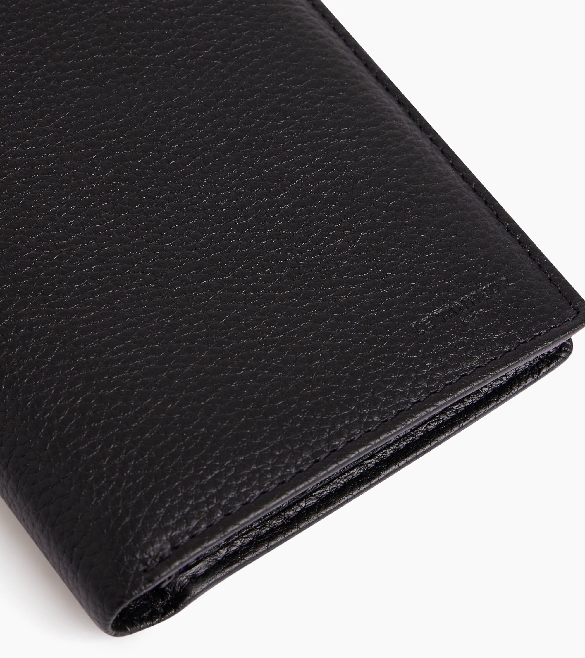 Le Tanneur Charles grand portefeuille cuir grainé noir