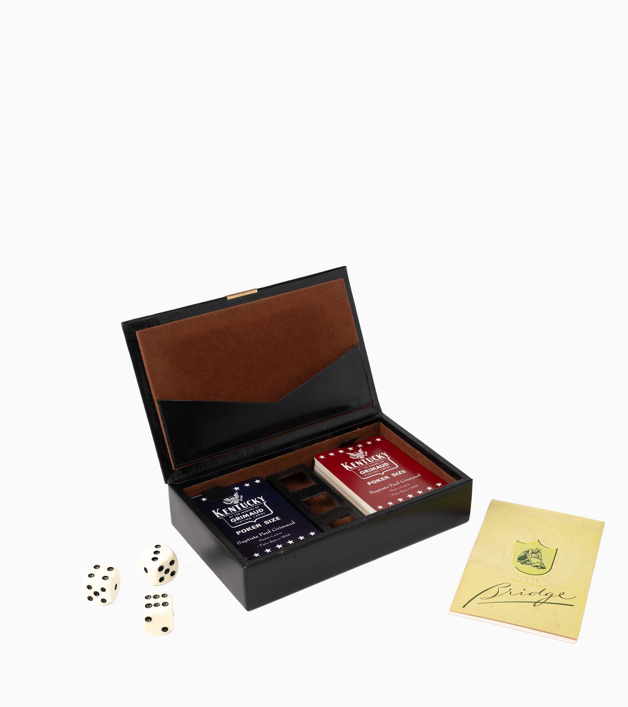 Le Tanneur Coffret bridge petit modèle cuir noir France