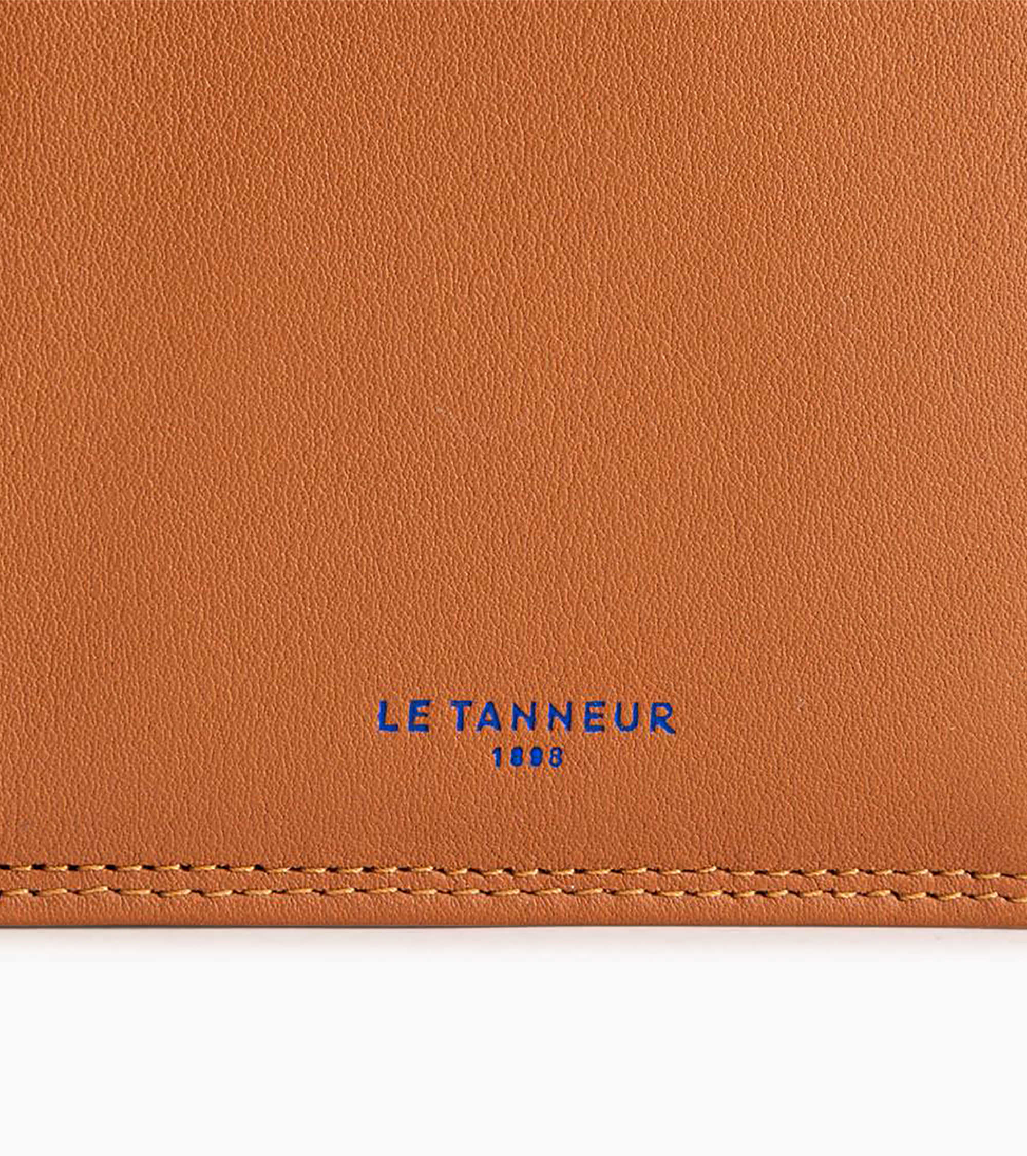Le Tanneur Martin grand portefeuille cuir lisse vertical Brown Tan