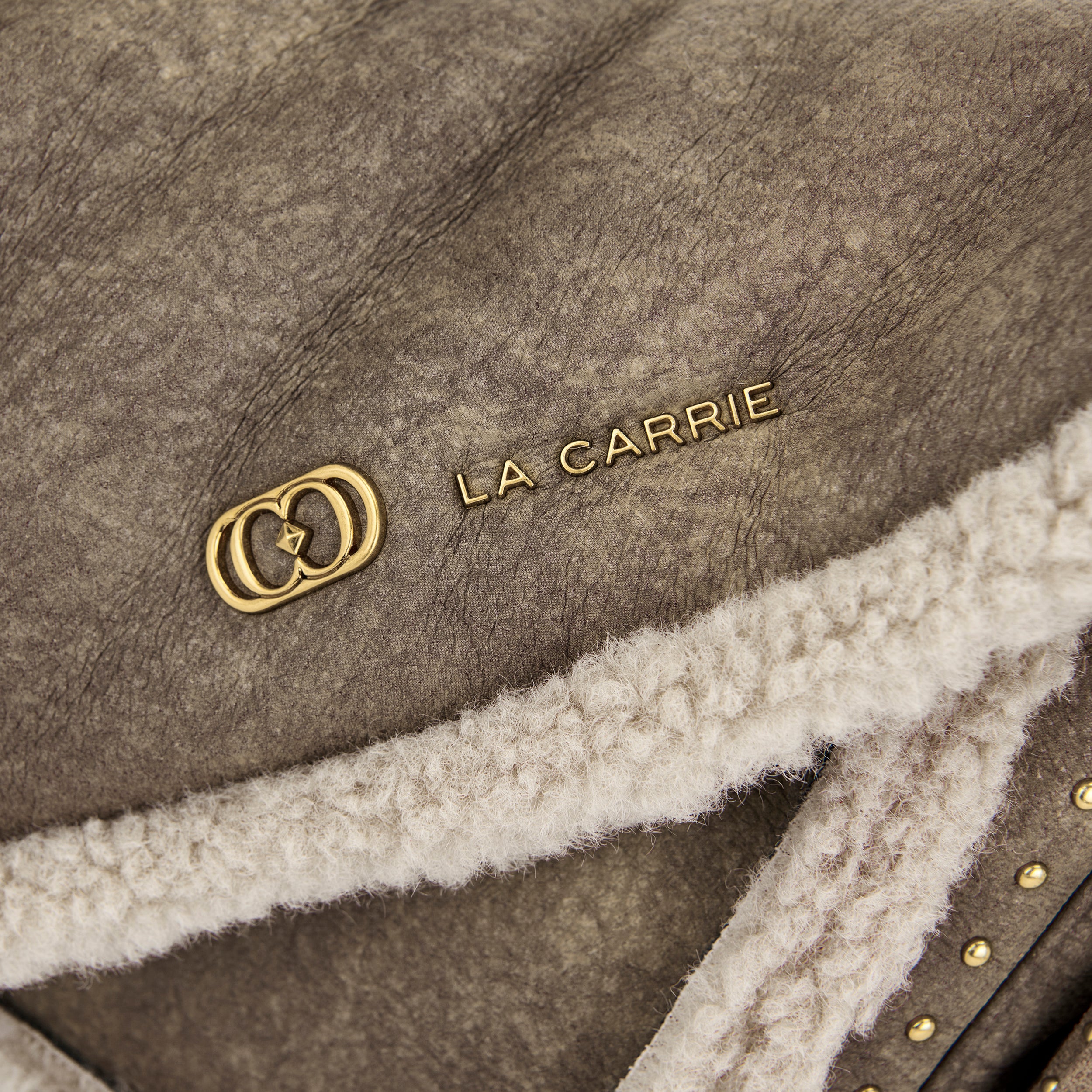 La Carrie Warmtouch sac à main taupe franges