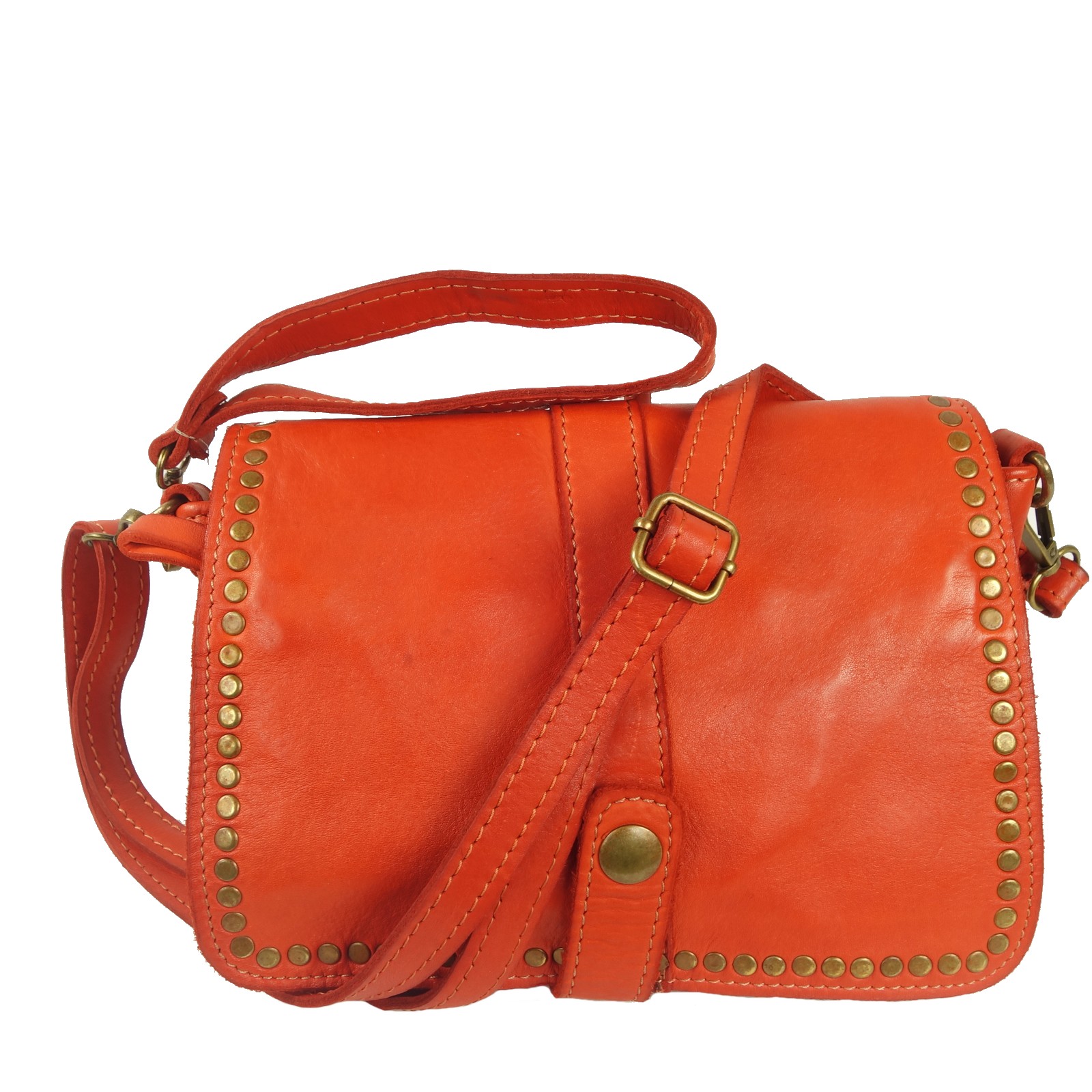 Collection Esprit Cuir GENA mini pochette cuir orange