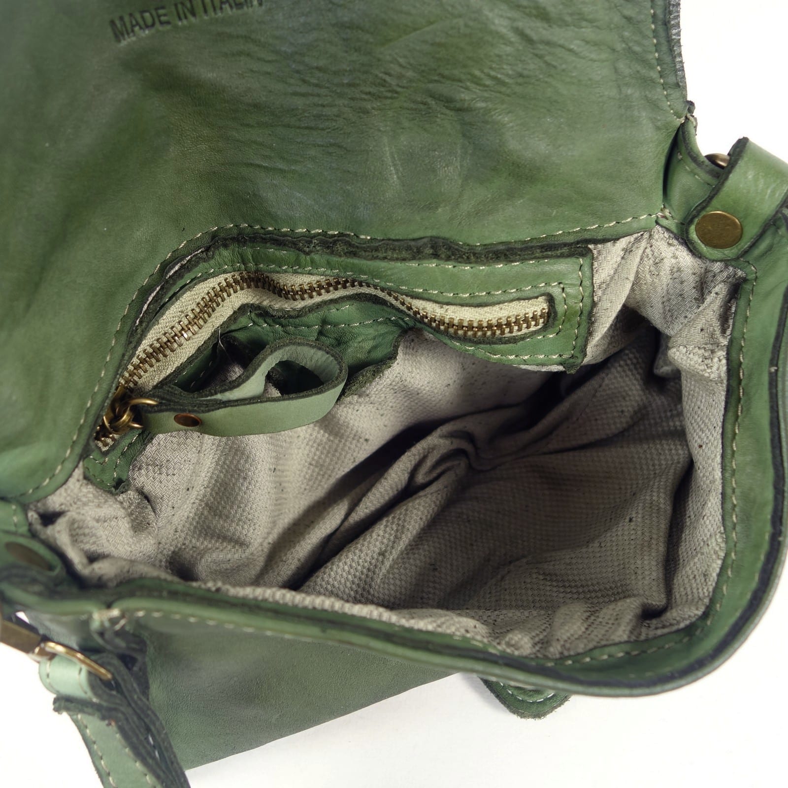 Collection Esprit Cuir Gena mini sac bandoulière cuir vert femme