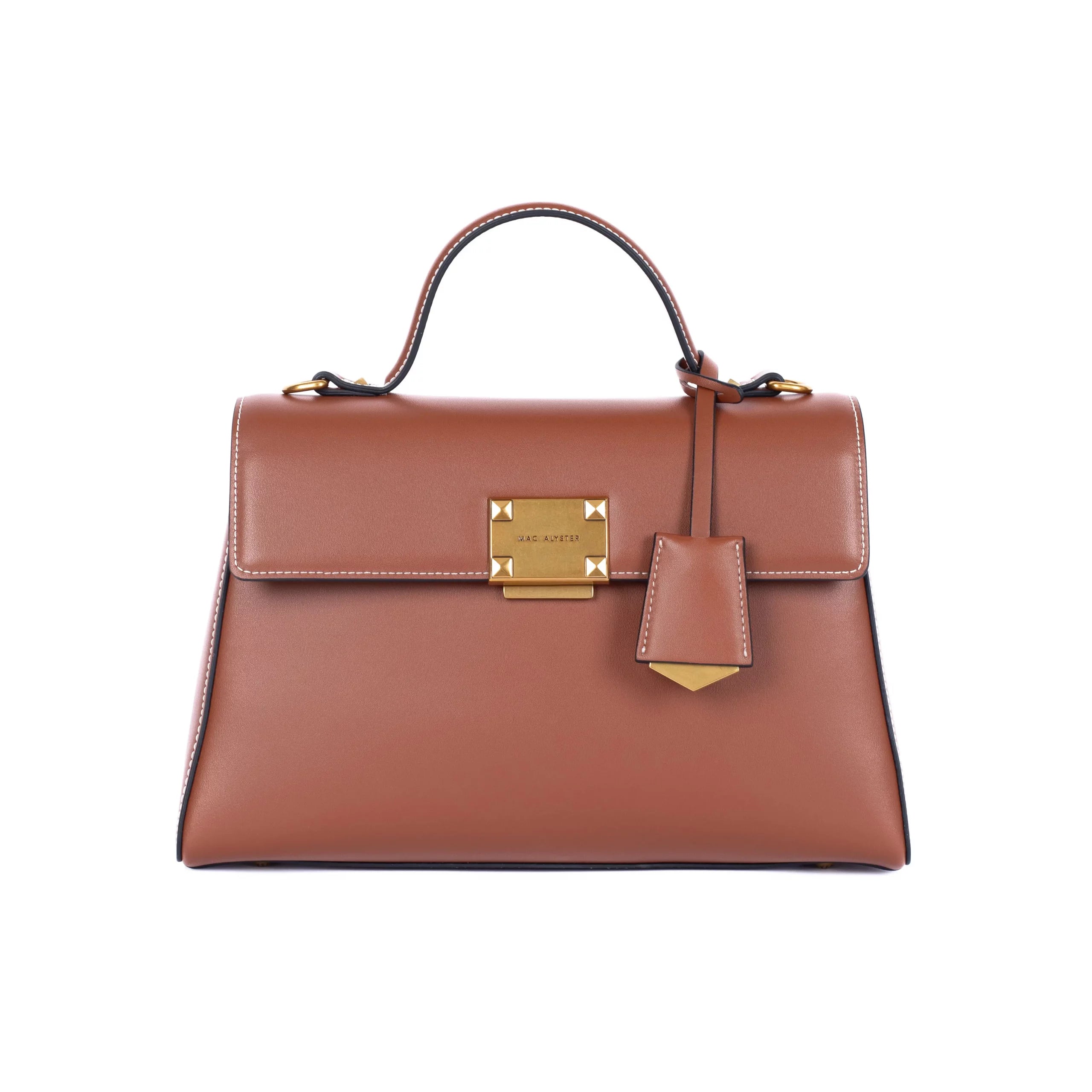 MAC ALYSTER Mélyssa sac à main cuir Camel 30 cm