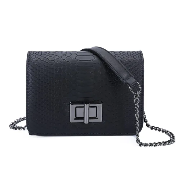 Gallantry Sacs Bandoulière Crocodile sac bandoulière Noir 19,5 cm effet python