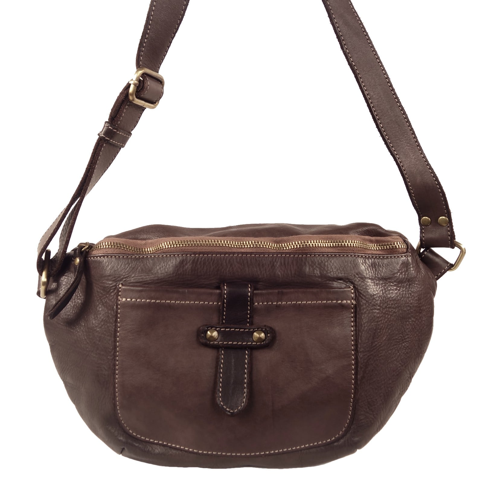 Collection Esprit Cuir Taylor sac banane cuir brun