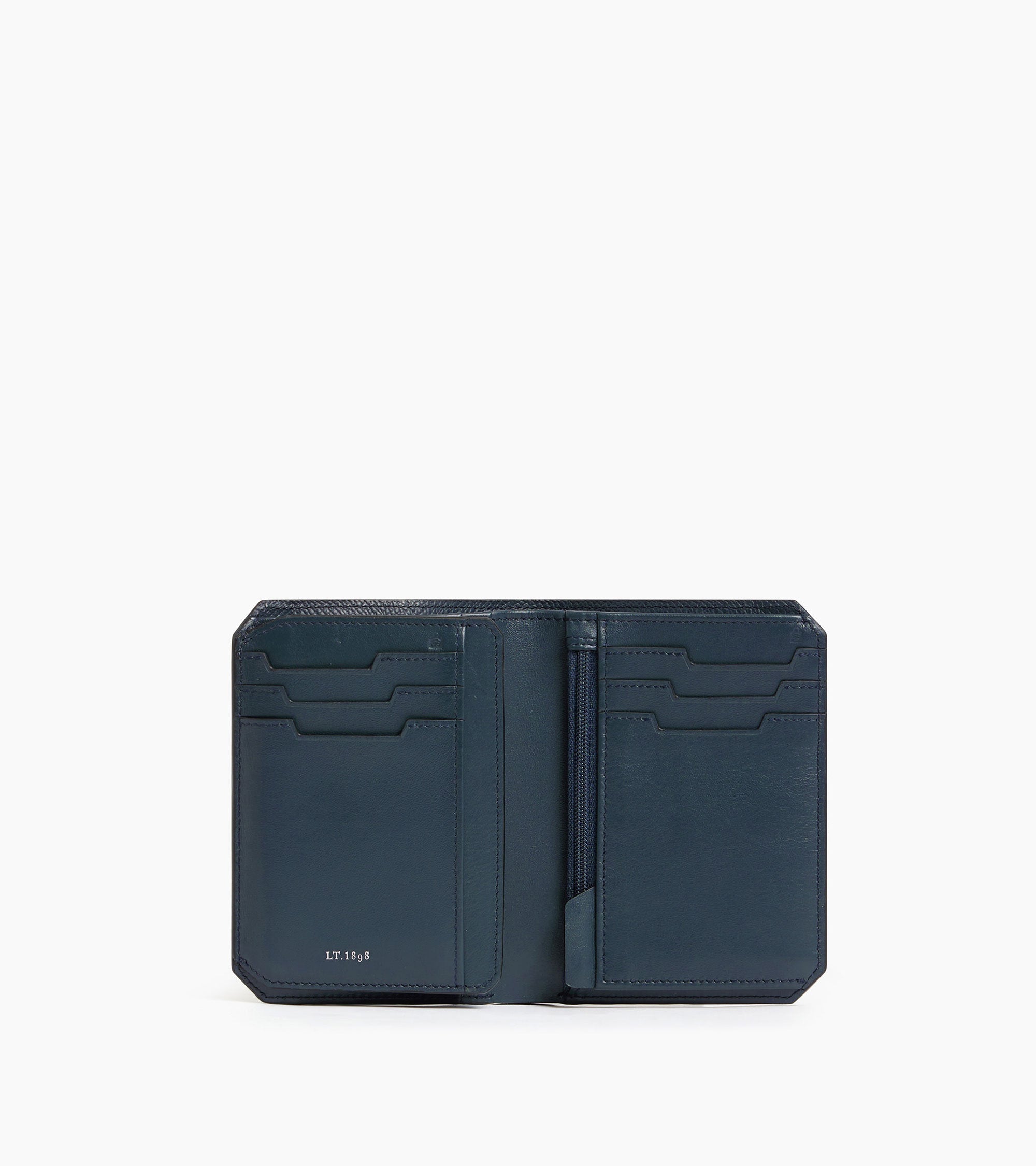 Le Tanneur Gaston portefeuille vertical cuir bleu Crépuscule