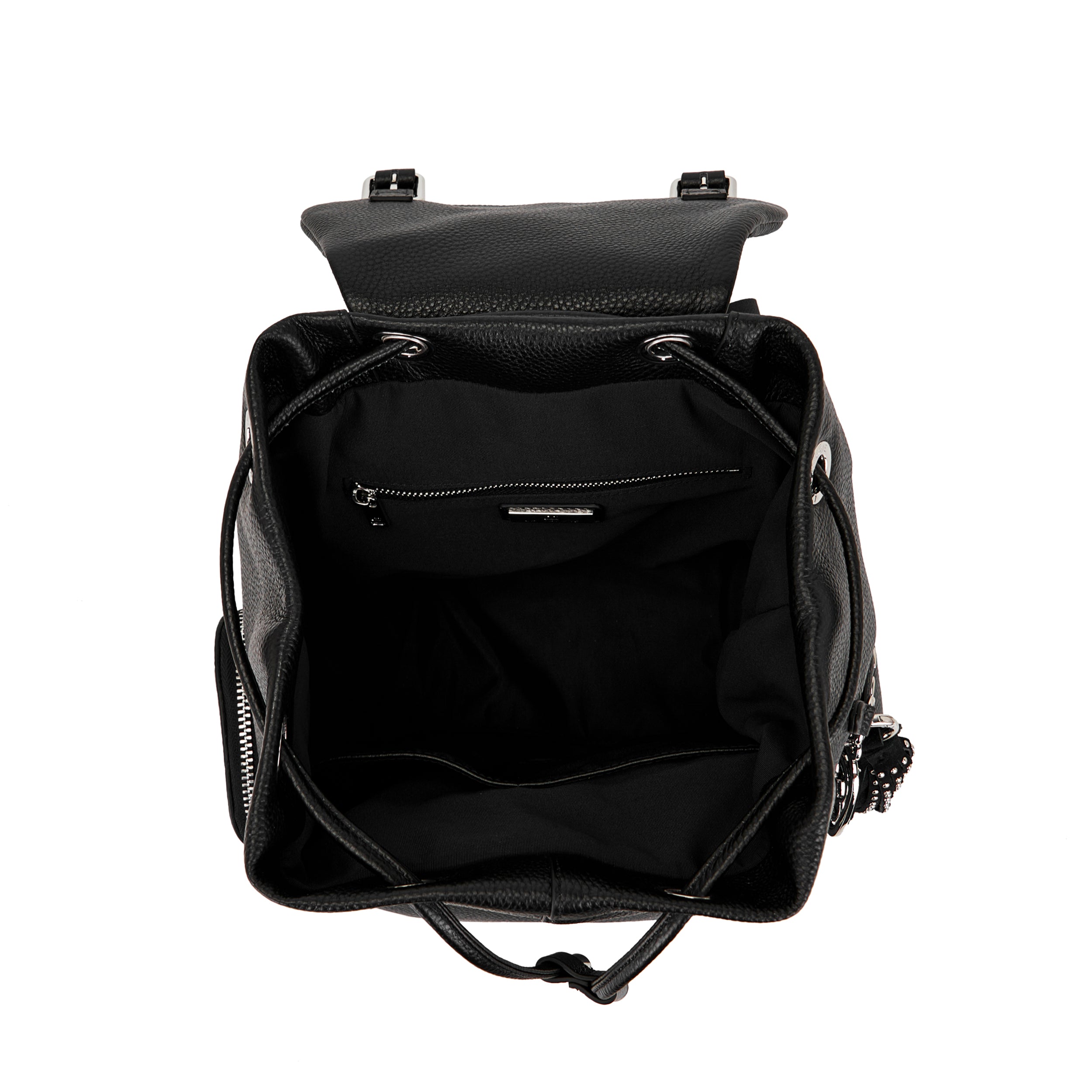 La Carrie Rock sac a dos noir cuir 27x12x31