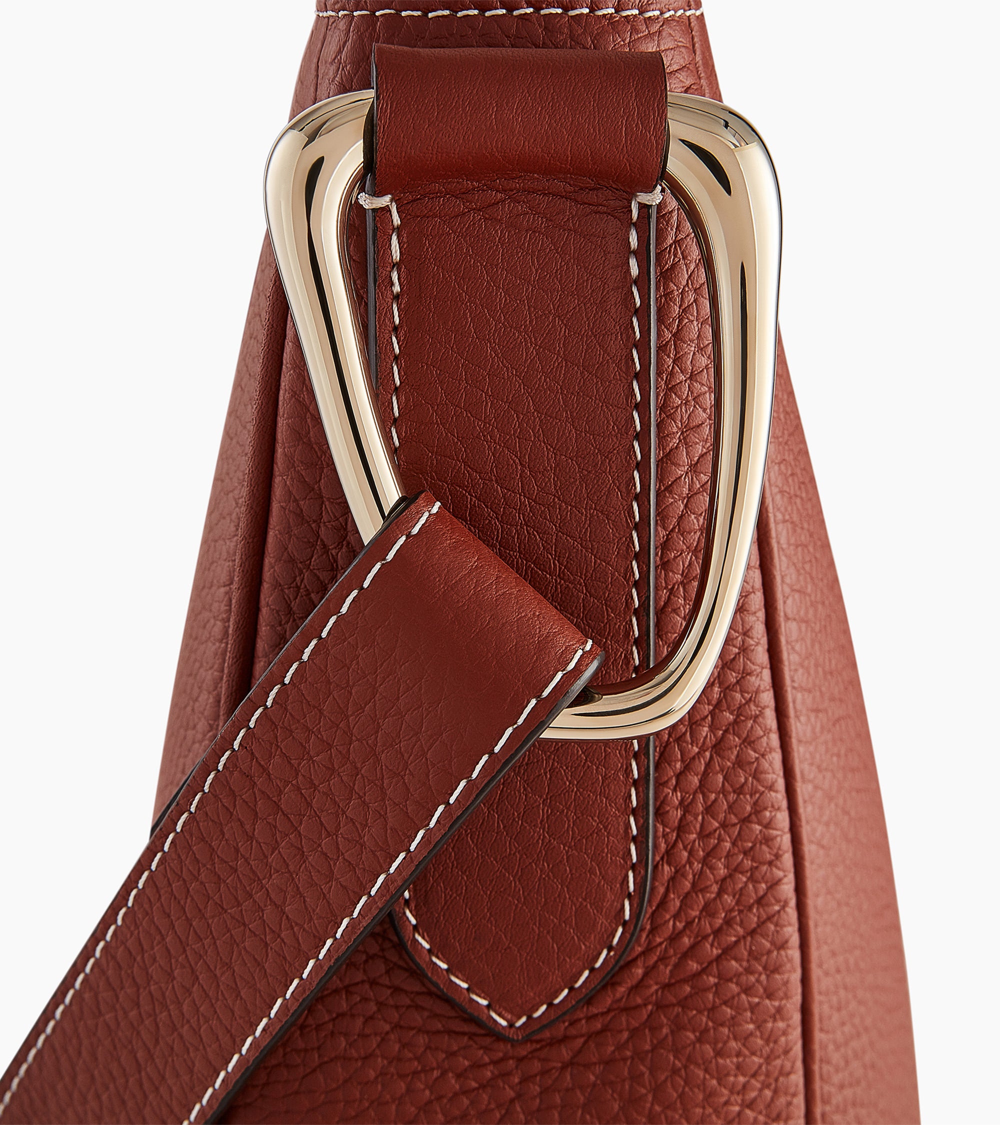 Le Tanneur Madeleine grand sac hobo cuir marron mahogany