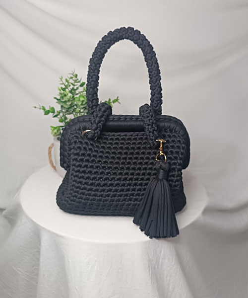 Takiri Elégance TK1023 sac main noir crochet
