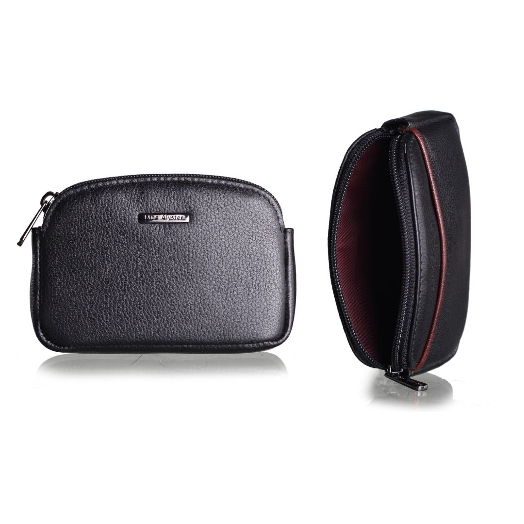 MAC ALYSTER SIGNATURE porte-monnaie noir/noir zippé