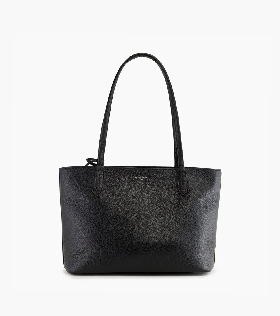Le Tanneur Louise petit sac cabas cuir Black Le Bleu