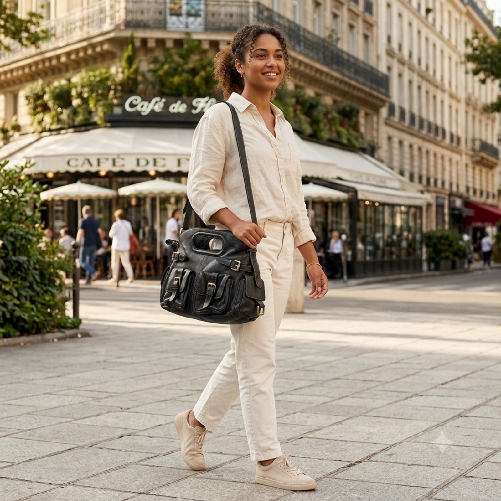 Collection Esprit Cuir Tina sac épaule cuir brun vintage