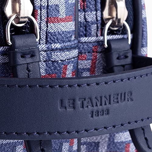 Le Tanneur Camille trousse toilette toile cuir 24 cm homme