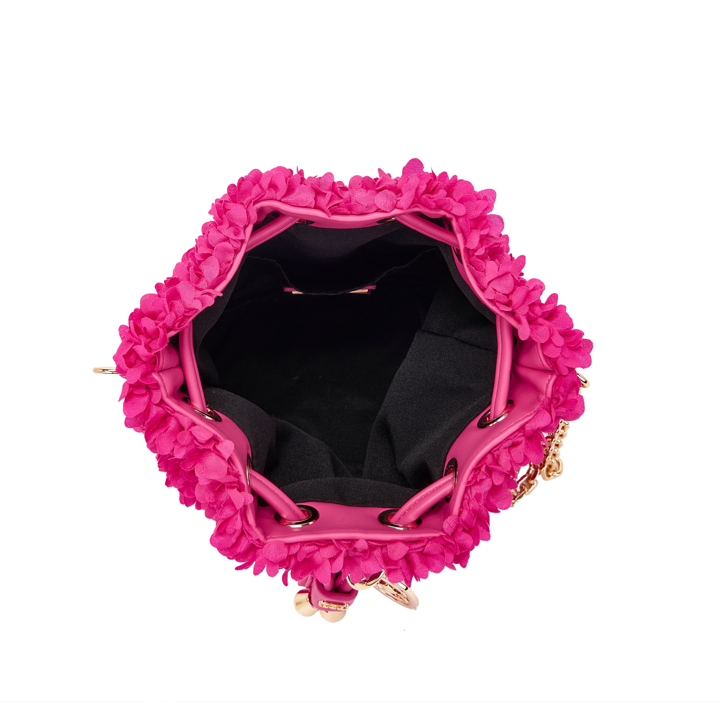 La Carrie Secchiello Night Edition sac seau fuxia floral