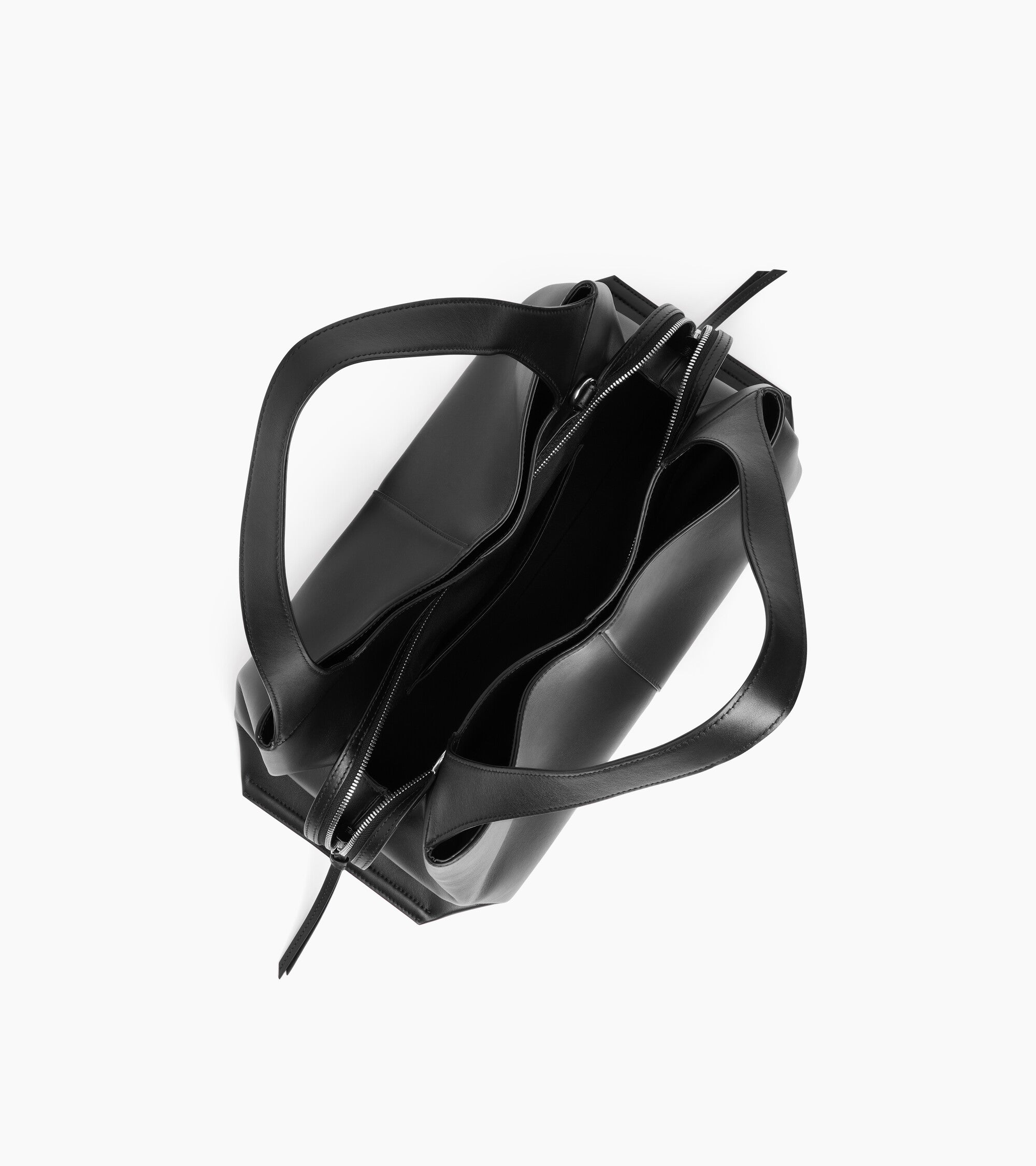Le Tanneur Félicie Grand Cabas Cuir Lisse Noir Zippé