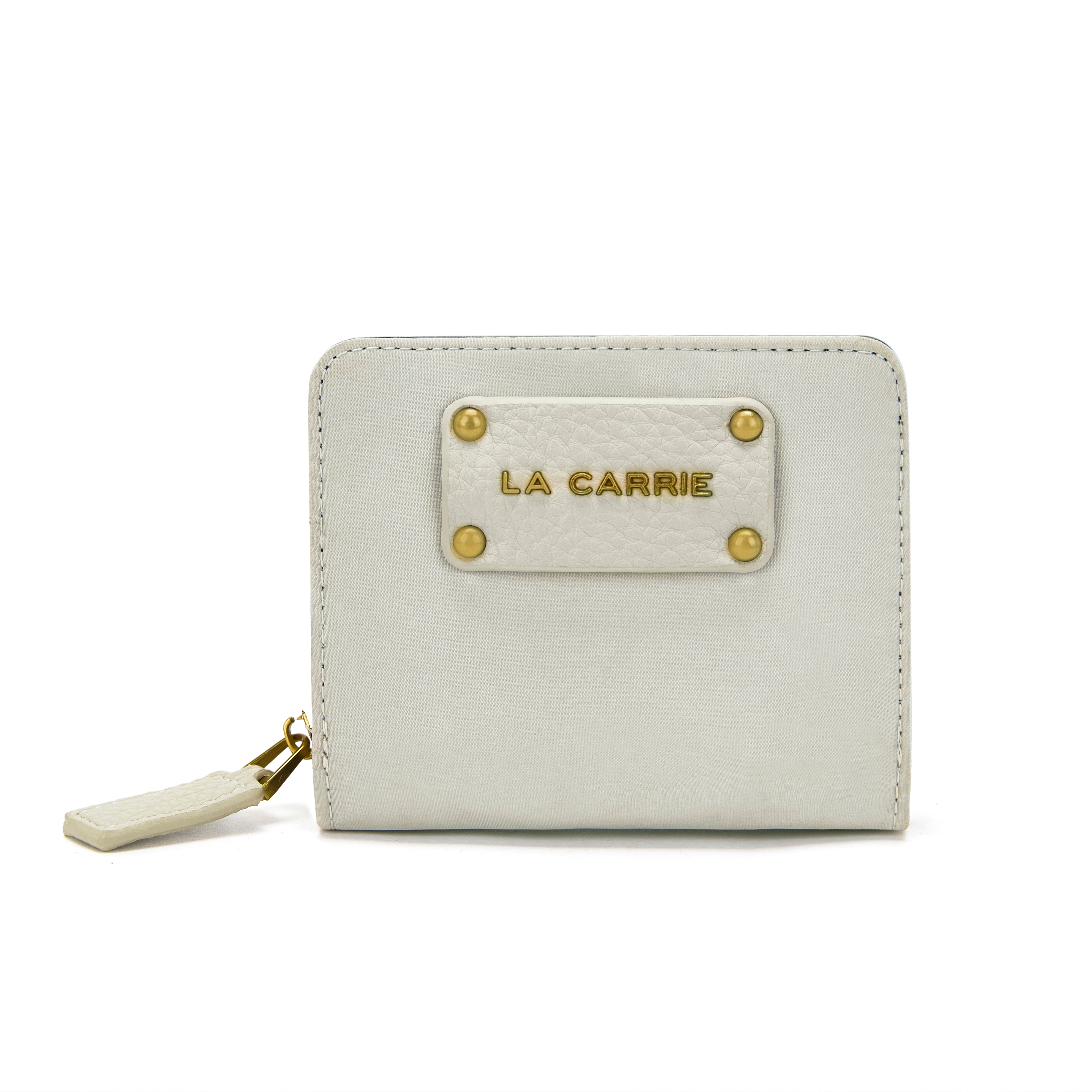 La Carrie Bag Wallet portefeuille ivoire 12x9cm nylon