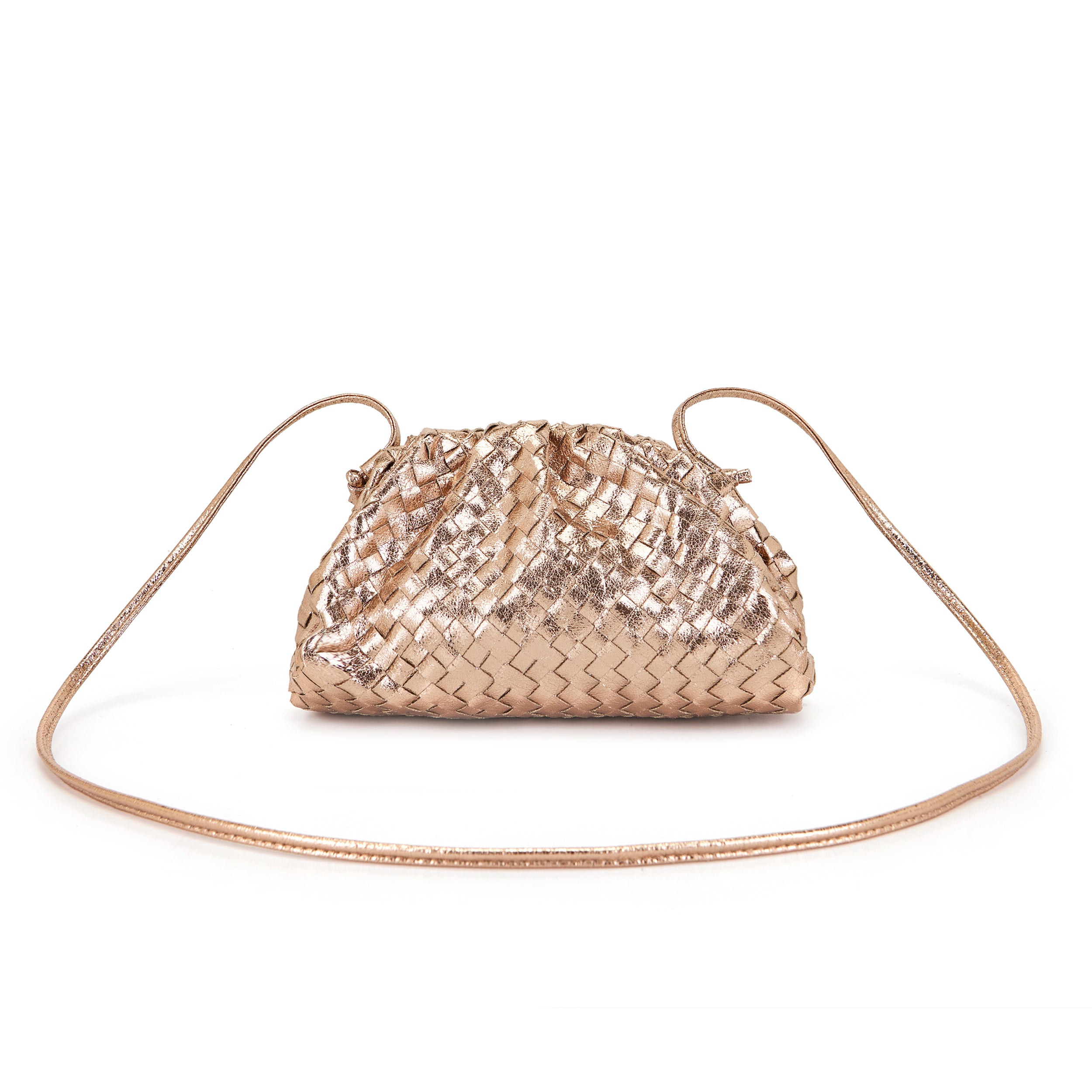 La Carrie Capsule Small sac bandoulière doré métallisé