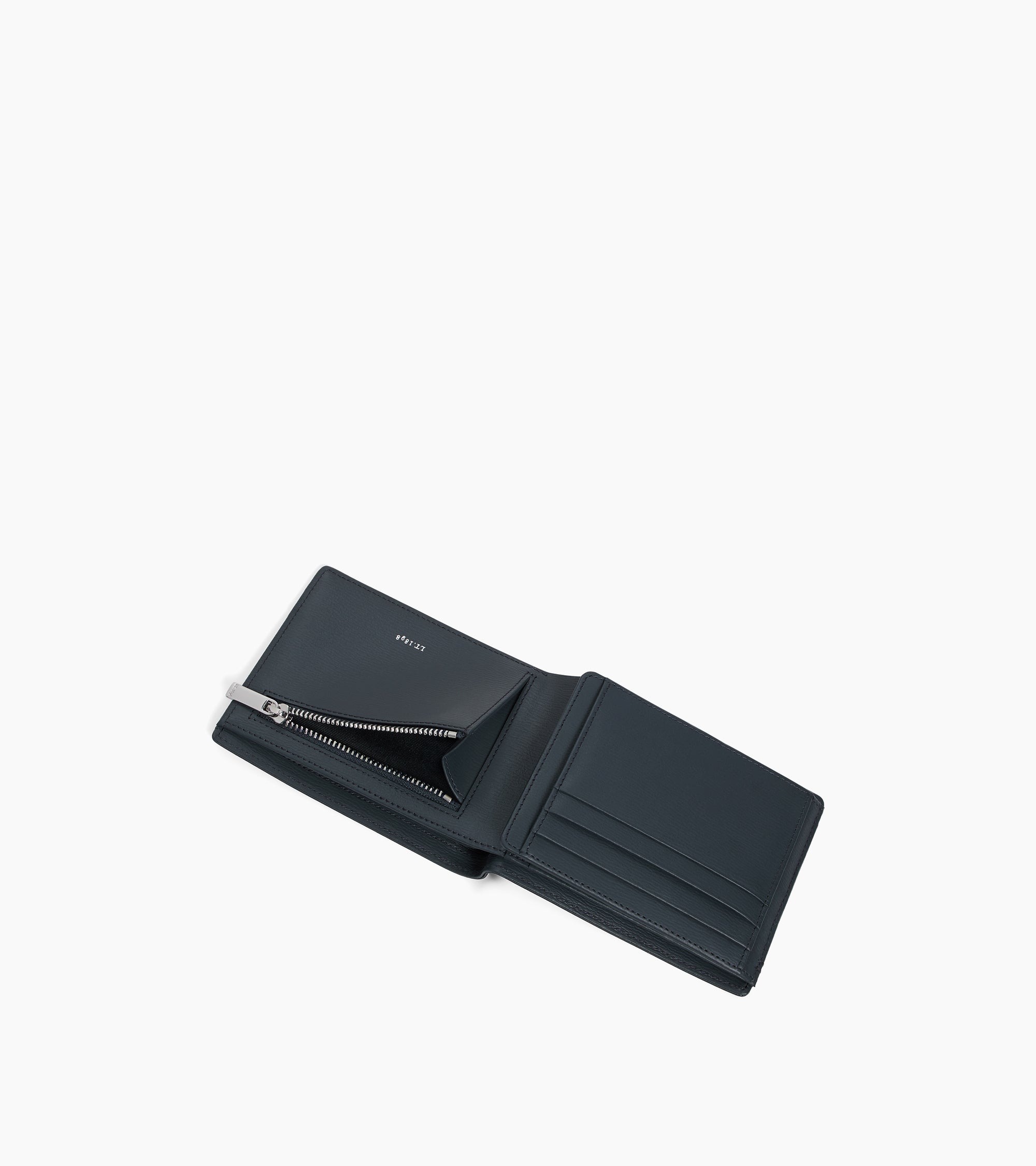 Le Tanneur Lucien portefeuille cuir bleu twilight 2 volets zippé