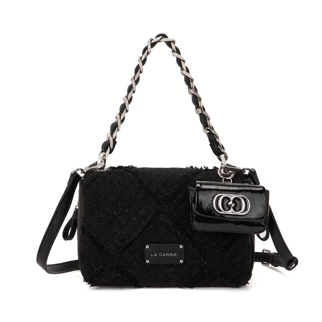 La Carrie Isabel Cross sac épaule black toile 32 cm