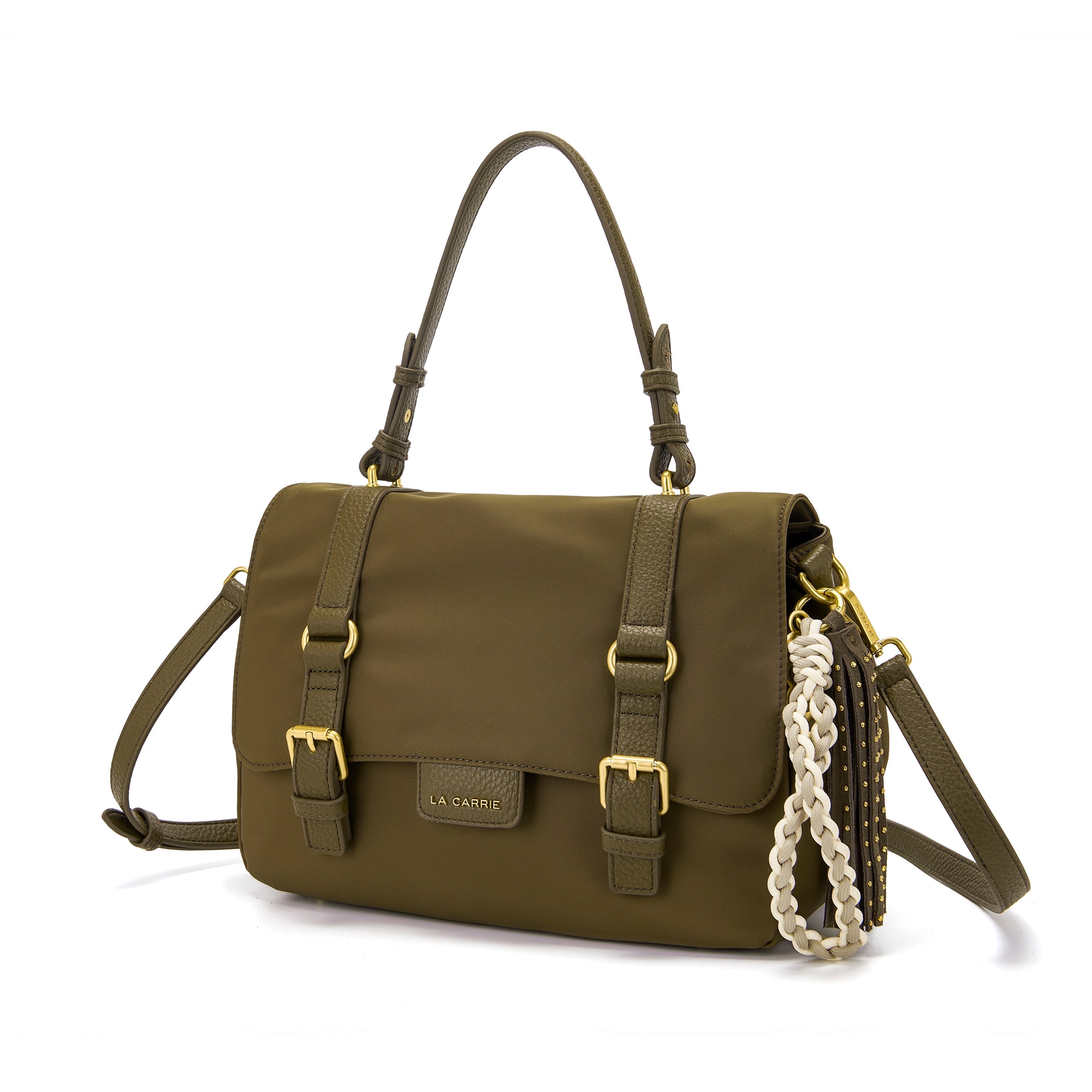 La Carrie Big Atena Dark Wave sac shopping marron nylon