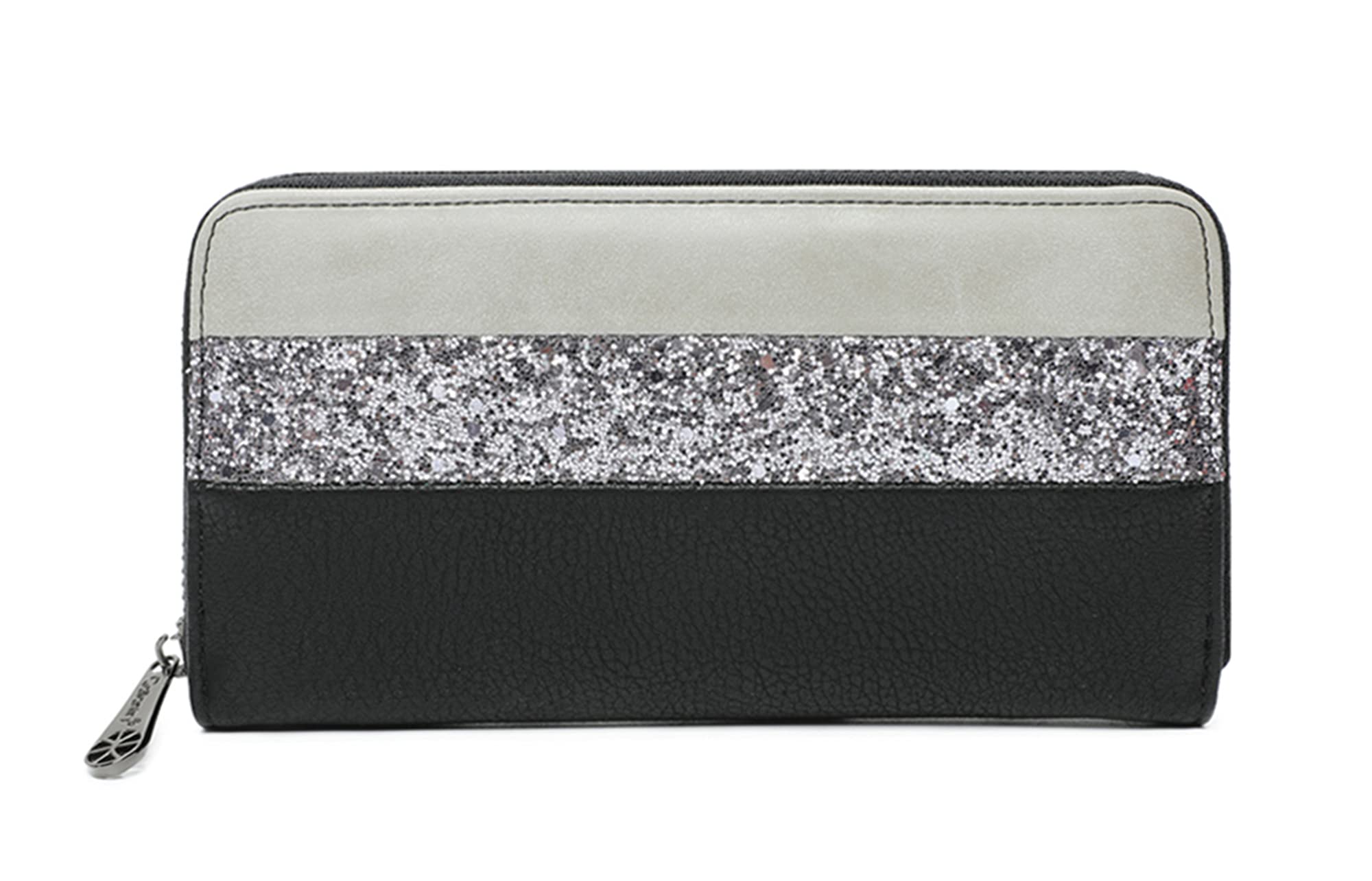 Gallantry Accessoires compagnon long gris noir paillettes 20 cm