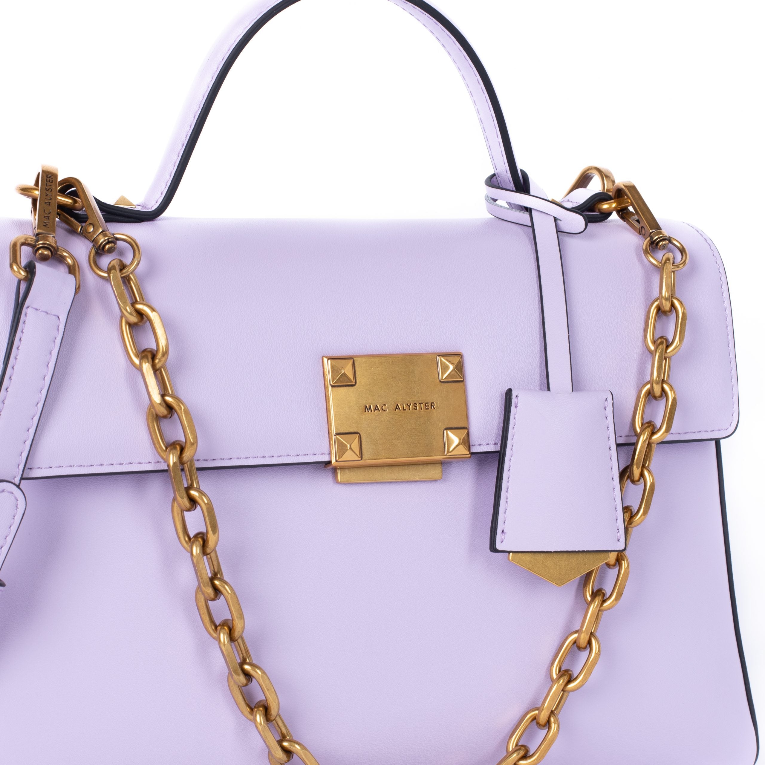 MAC ALYSTER Mélyssa sac à main Lilas cuir 30x9x19,5 cm