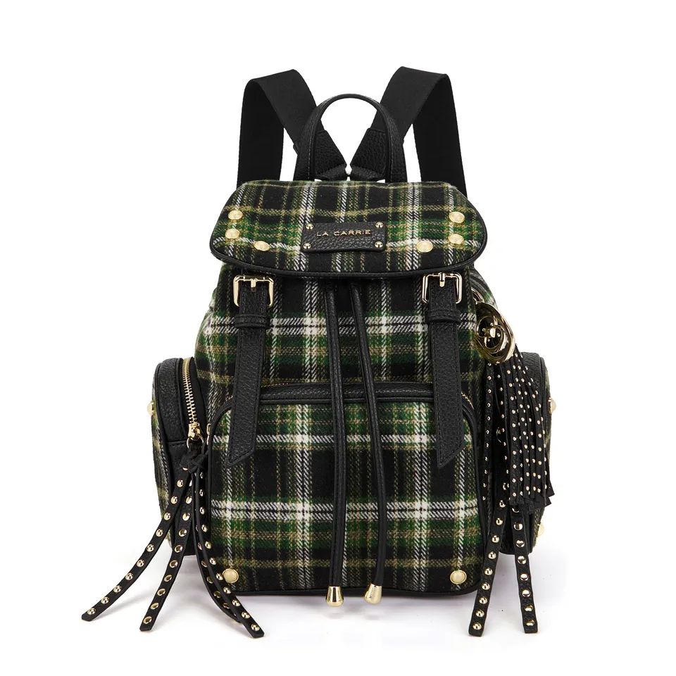 La Carrie Scottish sac à dos green tartan 27 cm