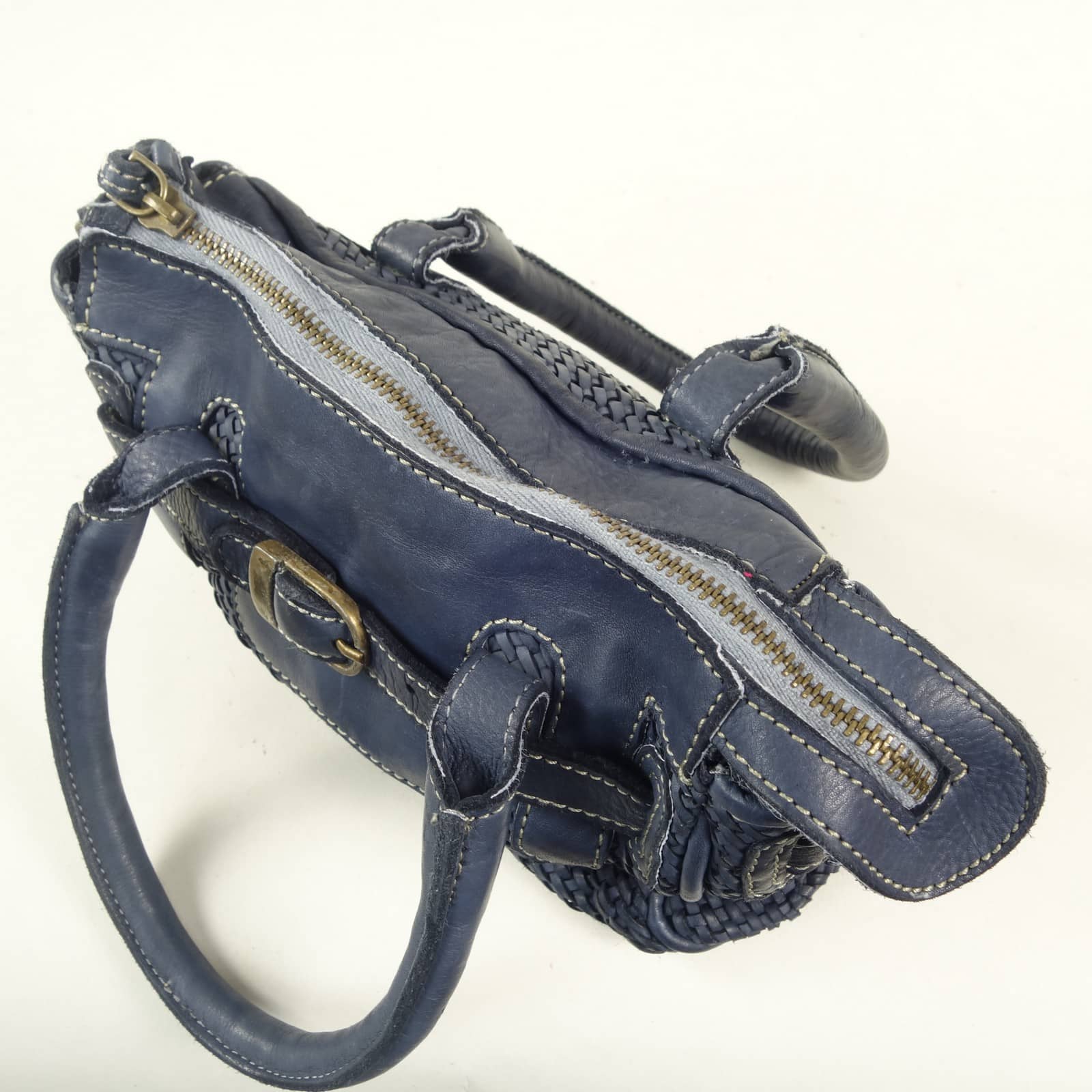 Collection Esprit Cuir TEA mini sac cuir bleu jean