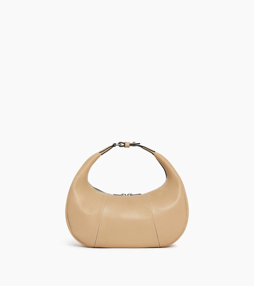 Le Tanneur Juliette petit sac hobo cuir grainé desert