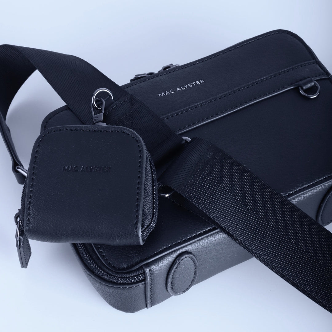 Mac Alyster Lucas camera bag Noir bandoulière 23 cm