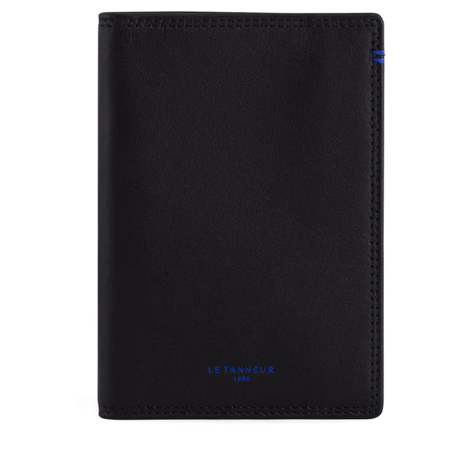 Le Tanneur Charles porte-monnaie boîte cuir noir homme